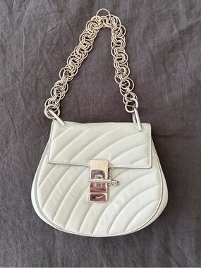 Chloe Mini Drew Bijou Chain Bag - Light Blue, Quilted Leather